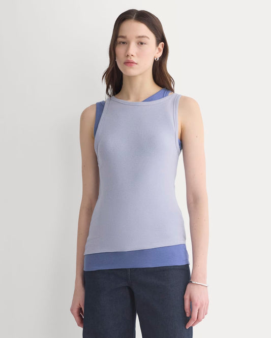 Tissue Layered Tank | Aleutian/Velvet Morning