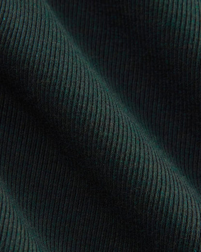 The Luxe Rib Turtleneck | Heathered Dark Sea