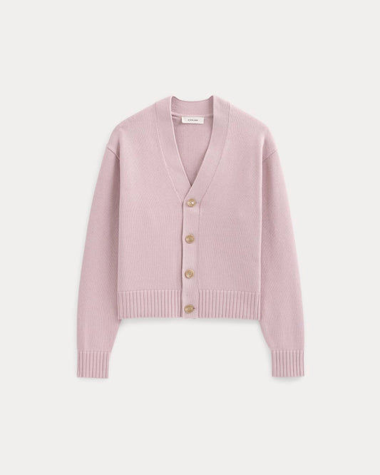 Cropped Cardigan in Everyday Cotton | Burnished Lilac