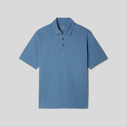 The Premium Weight Relaxed Polo | Bluefin