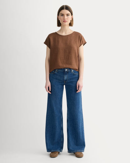 The Muscle Top in Linen | Cedarwood