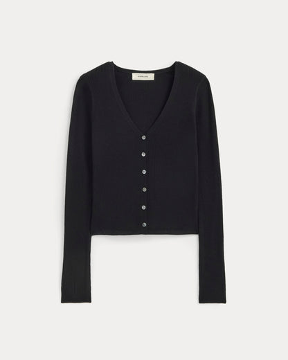 The Cardigan in Ultrasoft Merino | Black