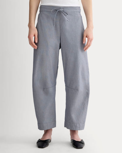 The Easy Barrel Pant | Dark Denim Pinstripe