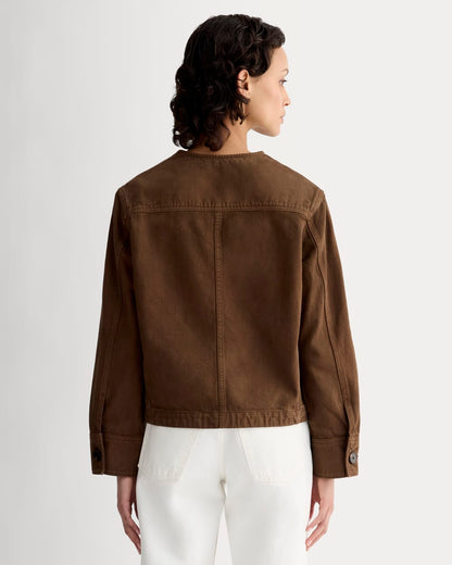 The Denim Barrel Jacket | Cocoa