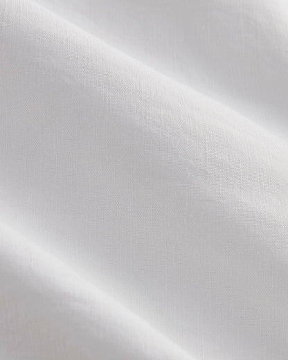 The Seamed Top in Stretch Linen | White