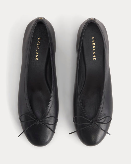 Made in Italy Ballet Flat | Black Leather