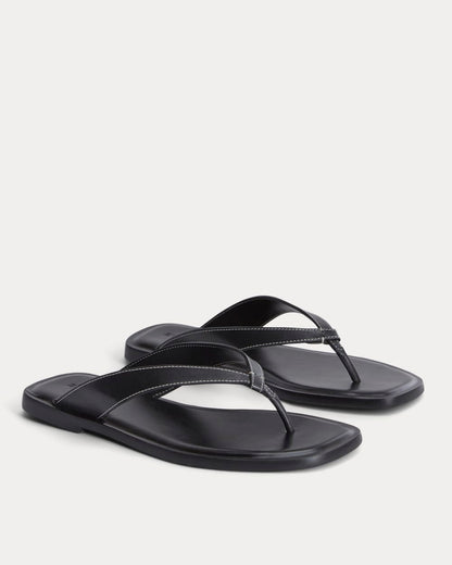The Leather Flip Flop |  Black