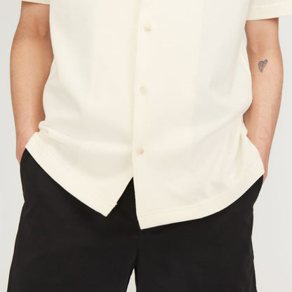 The Pique Short-Sleeve Shirt | Bone