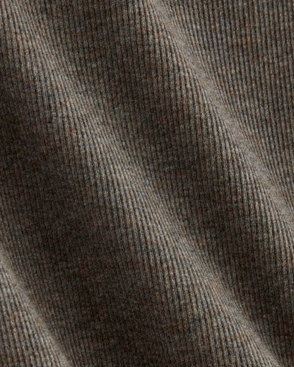The Luxe Rib Scoop-Neck Tee | Heathered Fatigue