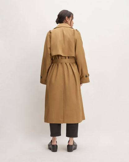 The Cotton Long Trench Coat | Toasted Coconut