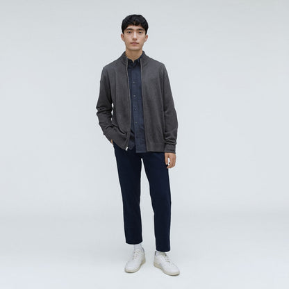 The No-Sweat Full Zip Sweater | Heather Ash