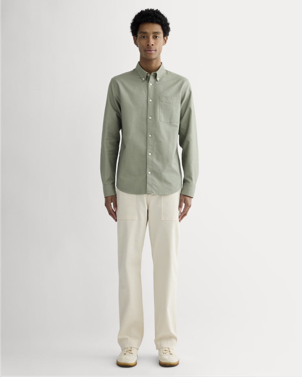 The Slim Oxford Shirt | Sage Green | Tall