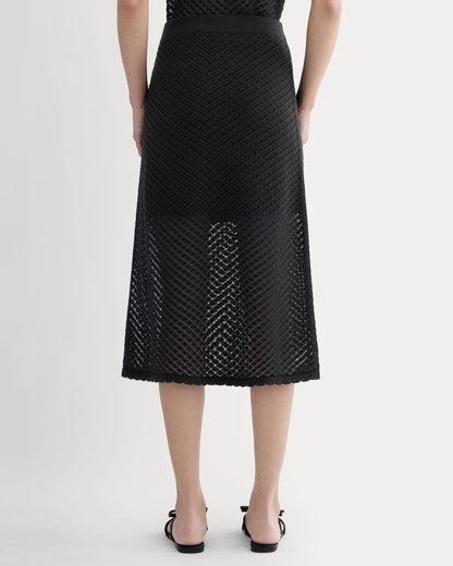 The Lace Knit Skirt | Black