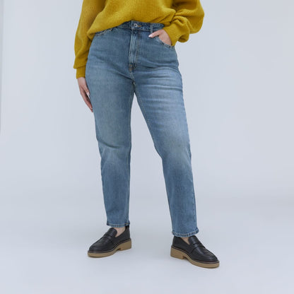 The Cheeky Hourglass Jean | Worn-In Mid Blue | 28.5" Inseam