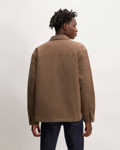 The Flannel Filled Shirt Jacket | Heathered Cocoa Brown