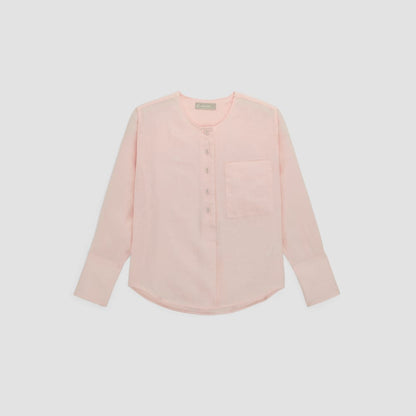 The Linen Popover Shirt | Petal Pink