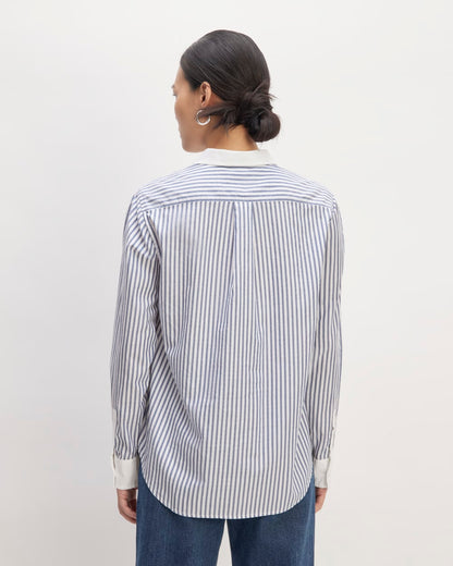 The Must-Have Shirt in Silky Cotton | Mariner Blue / White