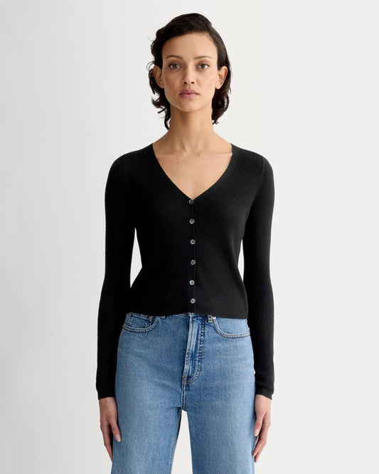 The Cardigan in Ultrasoft Merino | Black