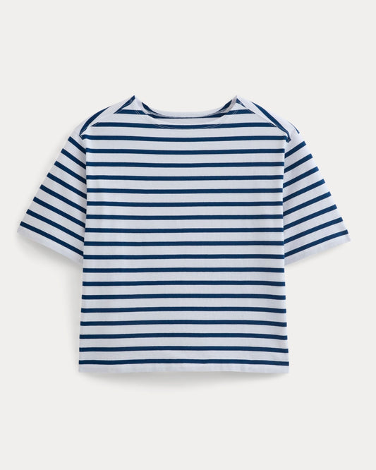 Mariner Tee | White/Estate Blue