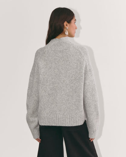 The Cloud Oversized Turtleneck | Heather Grey
