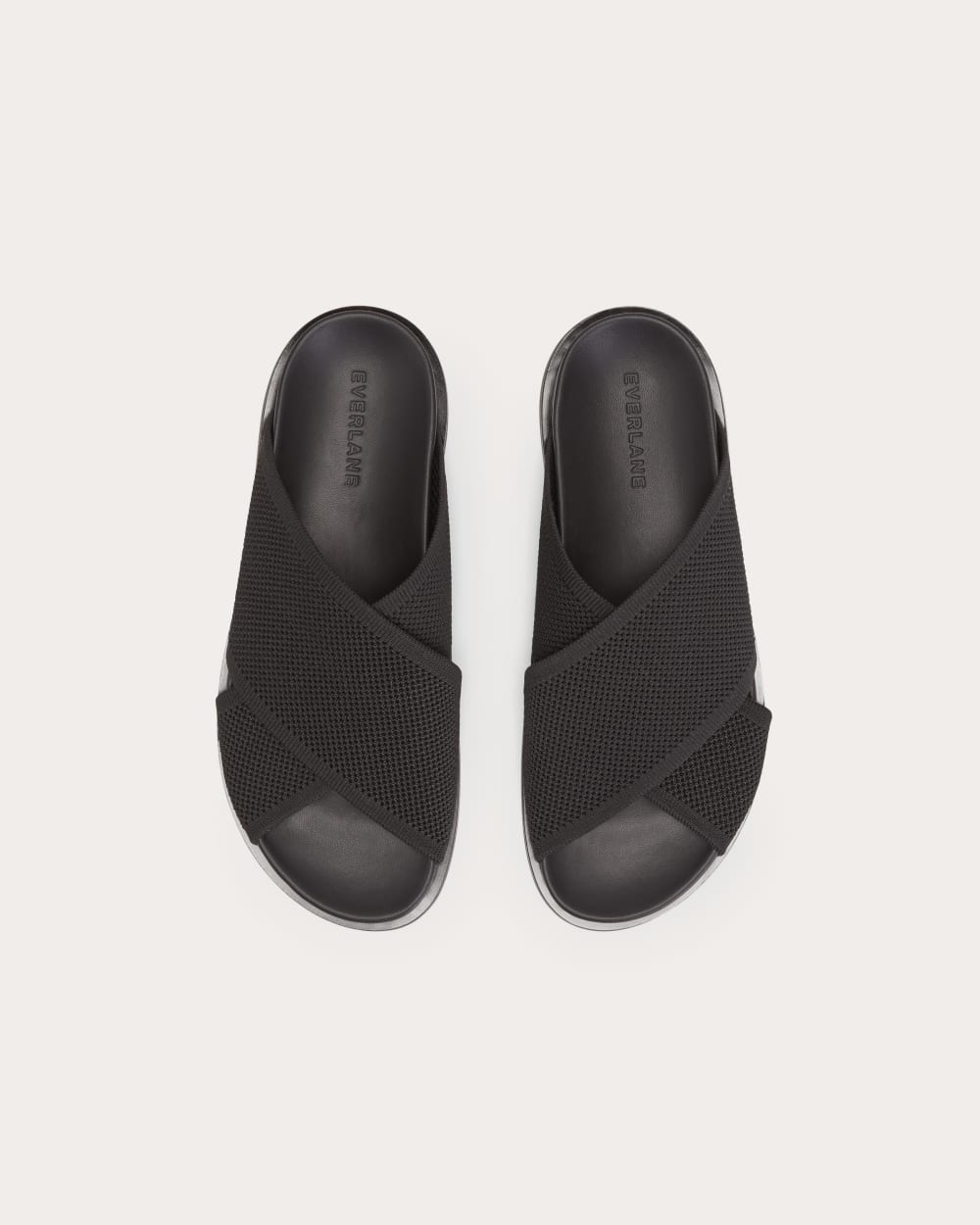 The ReKnit Form Crossover Sandal | Black