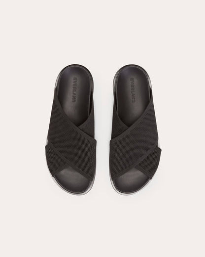The ReKnit Form Crossover Sandal | Black