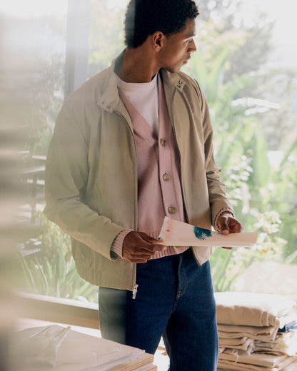 Cropped Cardigan in Everyday Cotton | Burnished Lilac