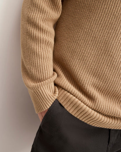 The No-Sweat Ribbed Crew | Tiger's Eye