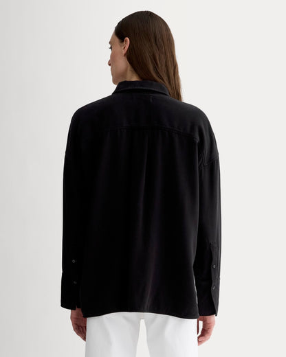The Boxy Overshirt in Buttersoft | Black