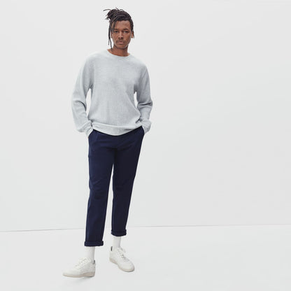 The Waffle Long-Sleeve Crew Tee | Heathered Light Grey
