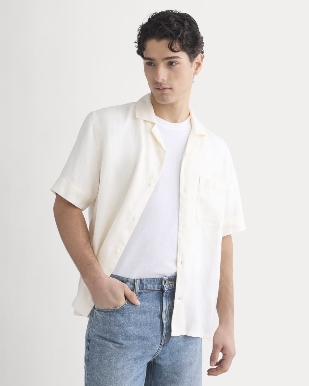 Linen Resort Shirt | Blue Wing Teal