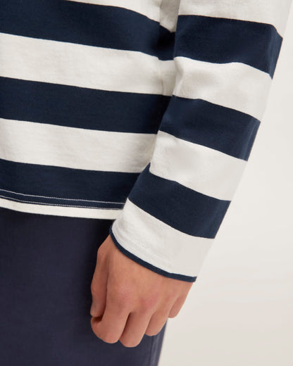 The Premium-Weight Rugby Shirt |  Navy / Bone