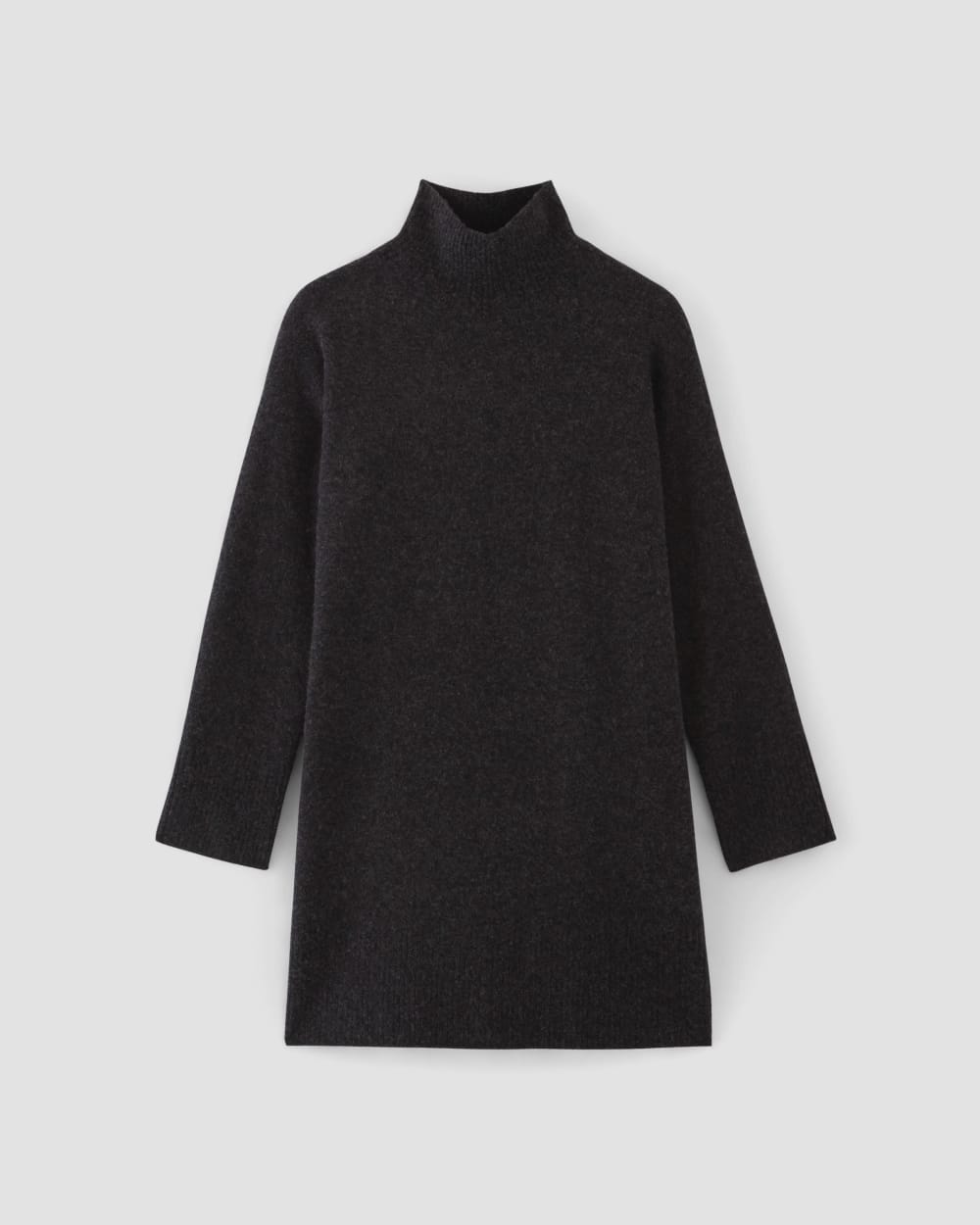 The Cozy Stretch Turtleneck Dress | Charcoal