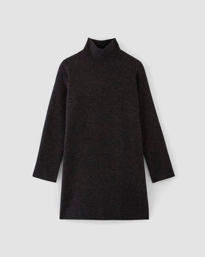The Cozy Stretch Turtleneck Dress | Charcoal