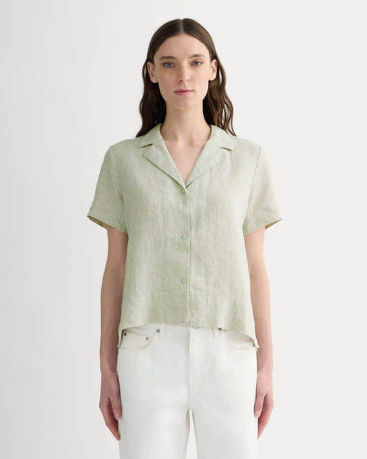 The Notch Shirt in Linen | Elm Gingham