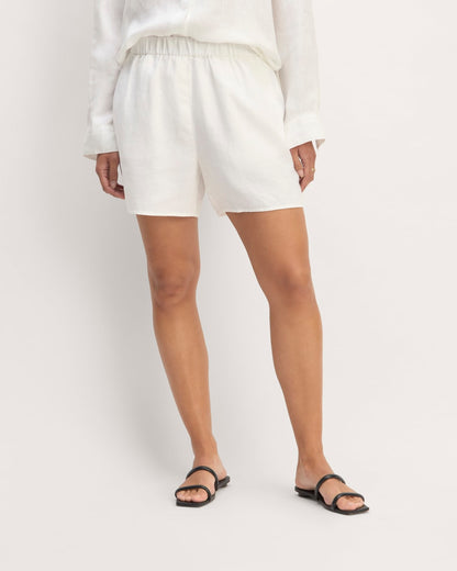 The Linen Easy Short | White