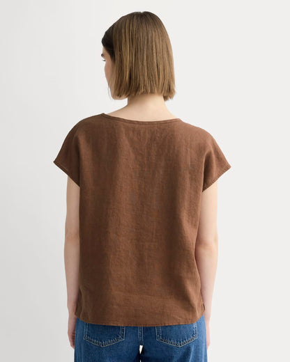 The Muscle Top in Linen | Cedarwood