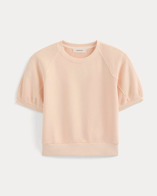 Lightweight Terry Blouson Short-Sleeve Crew | Pale Peach