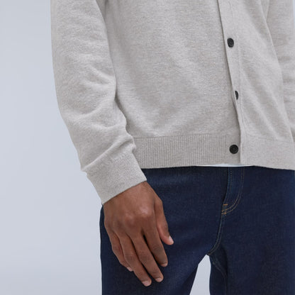 The Merino-Blend Sweater Polo |  Heathered Grey