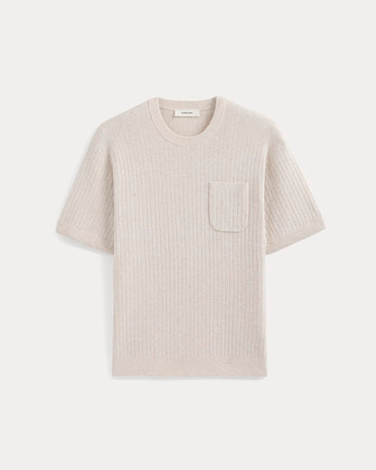 Textured Knit Tee | Heathered Oat