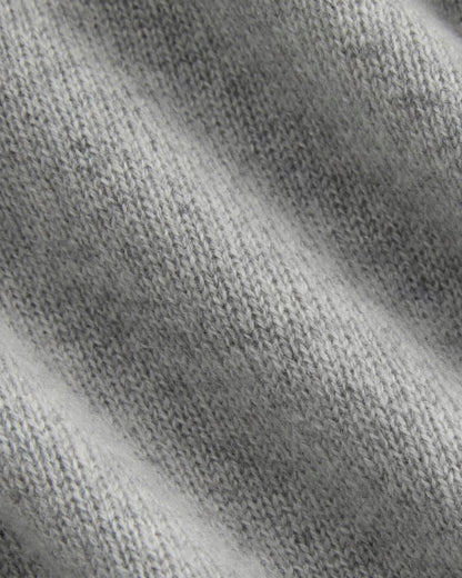 Midweight Cashmere Crew |  Heathered Grey