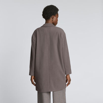 The Italian ReWool® Cocoon Coat | Taupe Grey