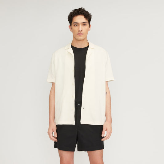 The Pique Short-Sleeve Shirt | Bone