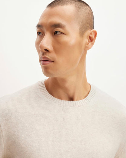 The Premium Merino Crew Neck Sweater | Heathered Oat