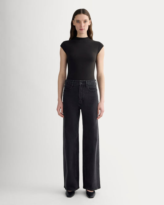 The Form Funnel-Neck Bodysuit | Black