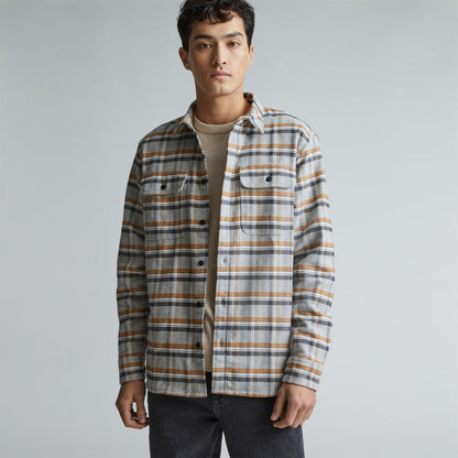 The Heavyweight Overshirt | Uniform | Tobacco Brown / Heather Grey Plaid
