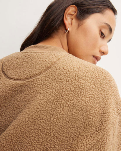 The ReNew Fleece Oversized Crew | Tiger's Eye