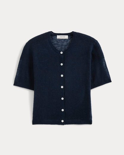 The Air Alpaca™ Short-Sleeve Cardigan | Navy