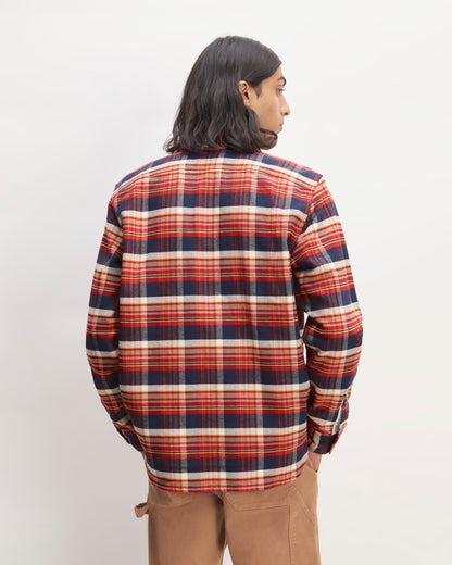 The Heavyweight Overshirt | Uniform | True Navy / Haute Red / Honey