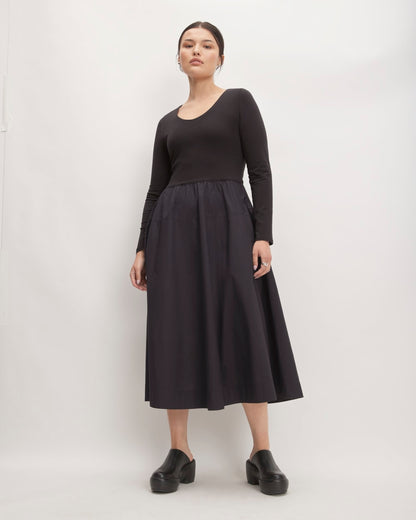 The Long-Sleeve Riviera Dress | Black